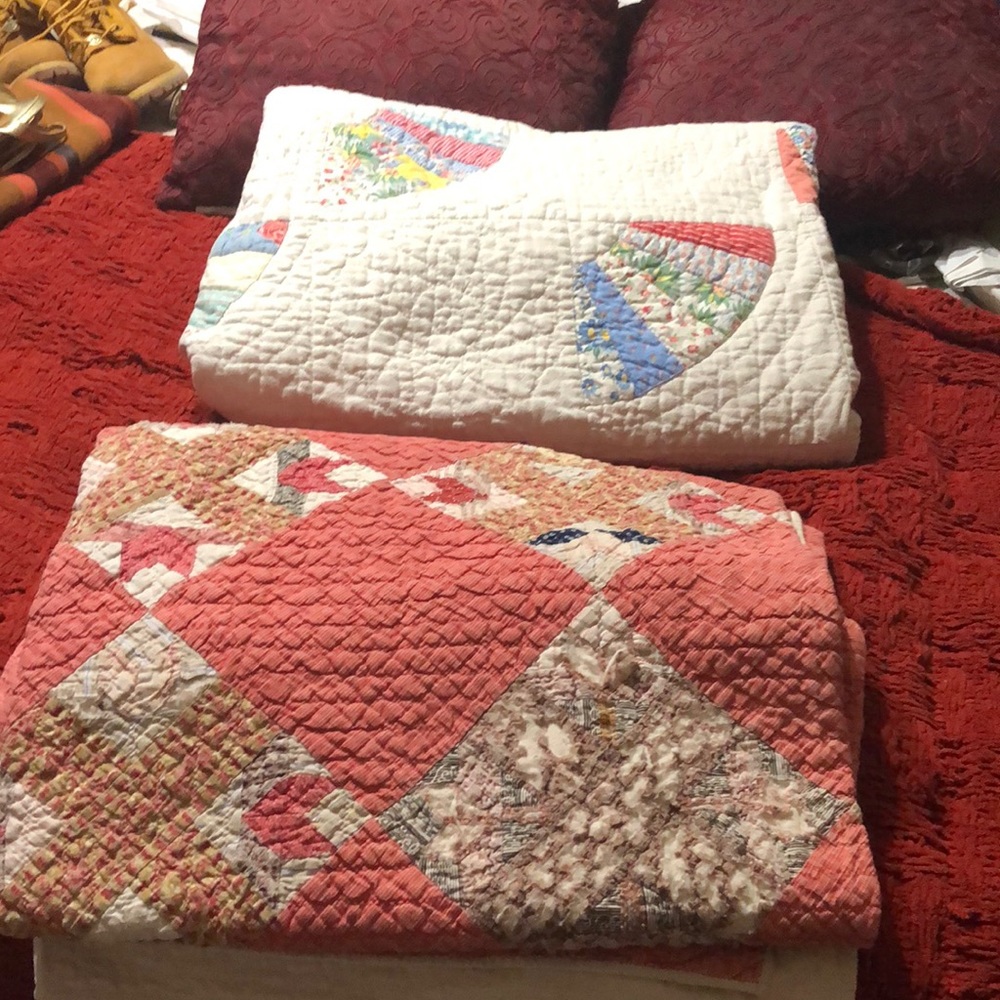 Two Hand Sewn Quilts